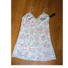 Vintage Deadstock Escapades Floral Lace Satin Slip