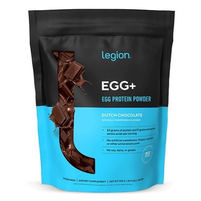 LEGION Egg+ Protein Powder with BCAAs - Naturally Sweetened and Flavored Egg ...
