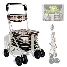 Walkers for Seniors with Seat, 180 lbs Capacity, Foldable & Lightweight, Adju...