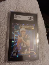 2024 Panini Donruss - Rated Rookie Retro Drake Maye #16 Graded Gem Mint 10