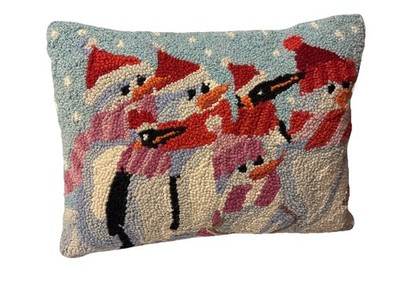 Vintage Chandler 4 Corners Laura Megroz Wool Hooked Pillow    Gondola Run  