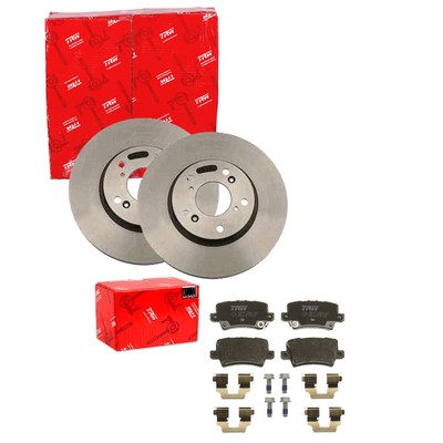 TRW BREMSSCHEIBEN 260mm + BELÄGE HINTEN passend für HONDA CIVIC 8 VIII FN FK