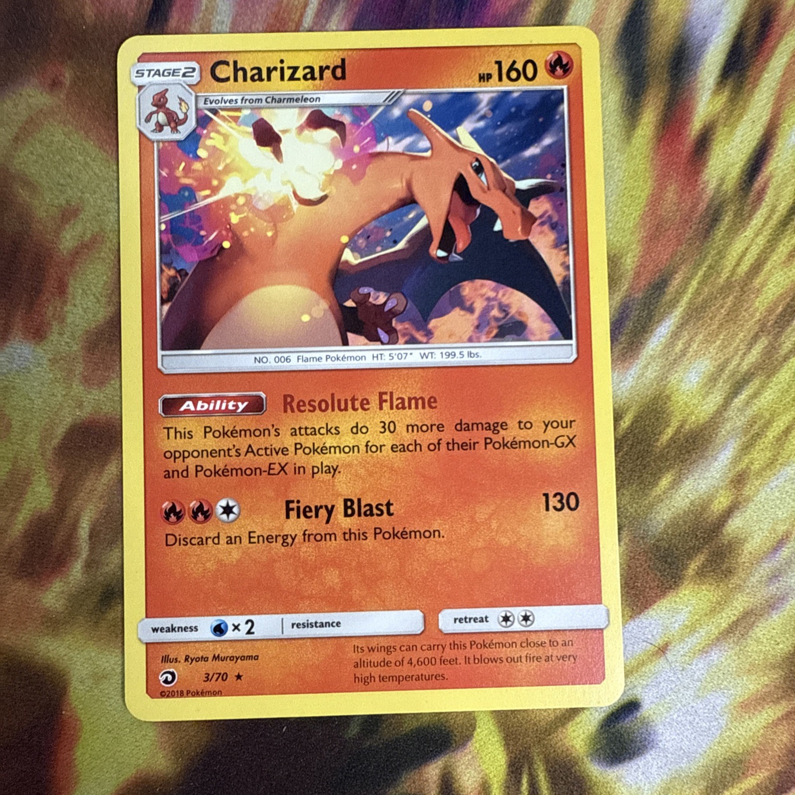 Charizard 3/70 NON HOLO Dragon Majesty Pokemon Card