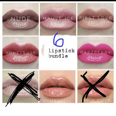 6 Lipsense Waterproof Lipstick Colors Sealed New Lot