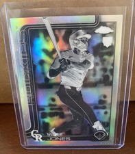 2025 Topps Chrome GREG JONES Negative Refractor Rookie Card RC #265 Rockies. rookie card picture