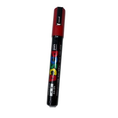 Uni Posca PC5M.15 Water-Based Paint Marker, Medium Point, Red