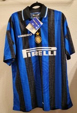 Kit Completo Calcio Inter Milan 1997 Calcio #10 Ronaldo Umbro Maglia XL JERSEY NUOVO