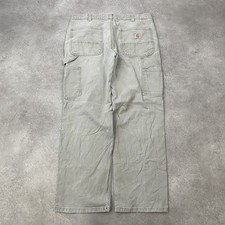 Carhartt Carpenter Trousers Mens 36" Relaxed Fit Workwear Pants, Grey