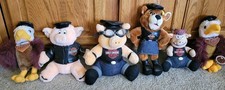 6 Vintage Harley Davidson Plush Toy Lot