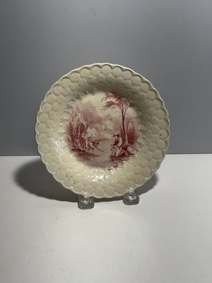 Staffordshire Children s Childs Plate California Gold Mining Panning Ca. 1840 s