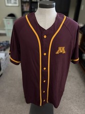 Champion Large Golden Gophers Button-Up Fan Jersey - Great for Game Day Rare HTF