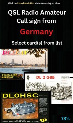 QSL Amateur Radio card   Germany   Select sign call from list   G (a)