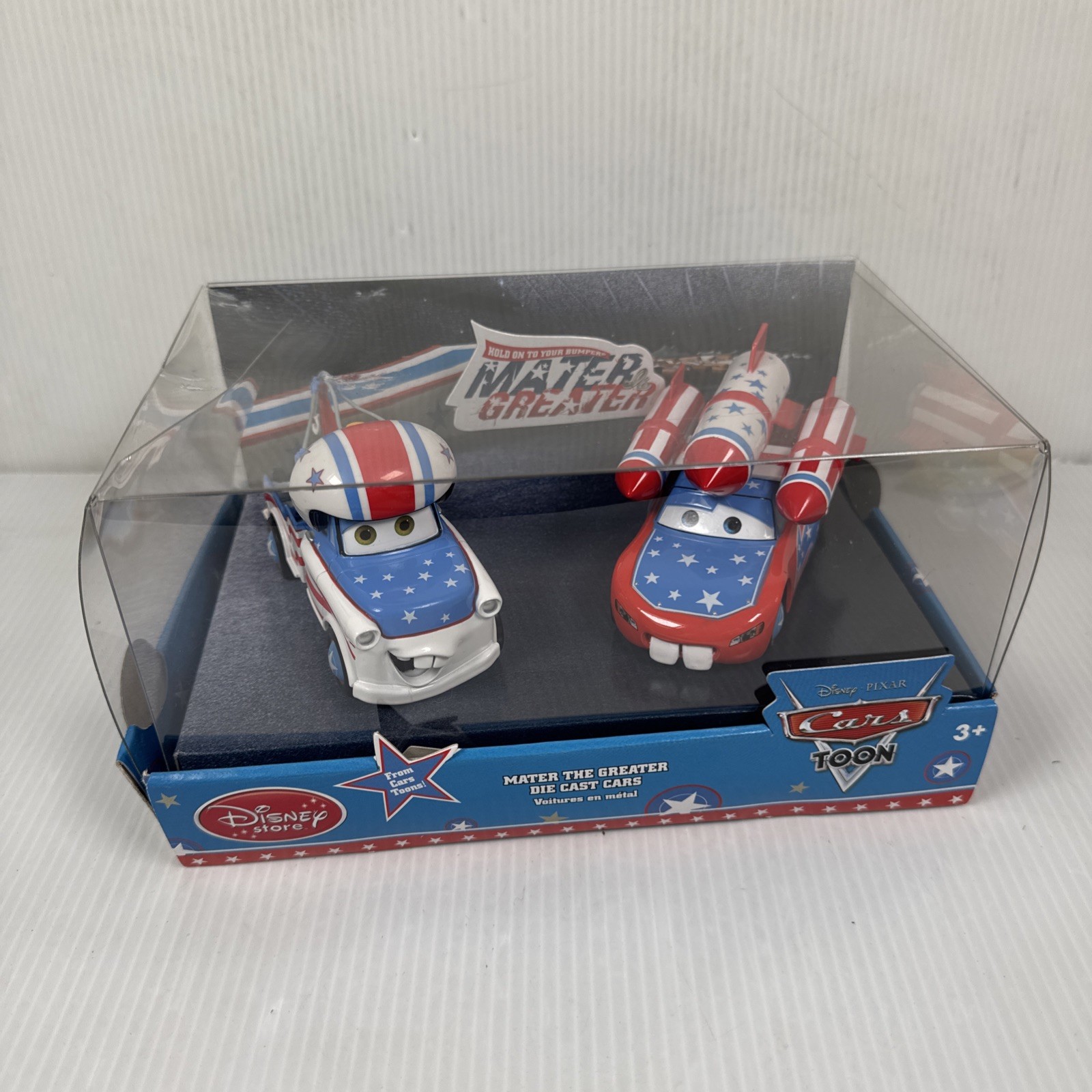 Pixar Cars Mater The Greater Diecast 2-Pack Disney Store Exclusive Rare Retired