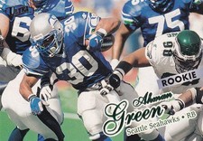 Edges have burn marks see image. 1998 Ultra Seattle Seahawks Ahman Green 404