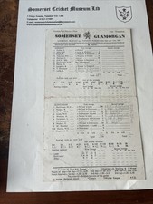 Scorecard 1957 Somerset v Glamorgan