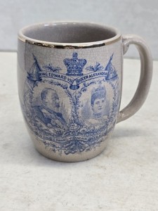 Rare Antique King Edward Vll East Finchley 1902 Coronation Fete Mug By CTM