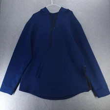 Kutting Weight Hoodie Mens 4XL Blue V4 Neoprene Sauna Sweat Pullover Side Zip