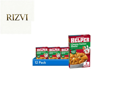 (12 pack) Hamburger Helper Pasta Cheesy Italian Shells, 6.1 Ounces Box