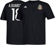 Andres Guardado Mexico World Cup Men's Black Name and Number T-Shirt - Large
