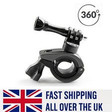 360� GoPro HERO Bike Bicycle Handlebar Clamp Mount Bar Tube Holder Go Pro UK