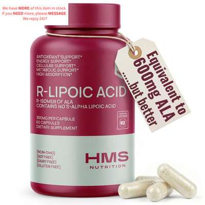 HMS Nutrition Stabilized R-Lipoic Acid 300 mg per 60 Count (Pack of 1) 