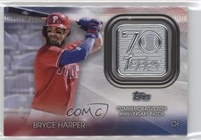 2021 Update Topps 70th Anniversary Manufactured Logo Bryce Harper Patch qw7