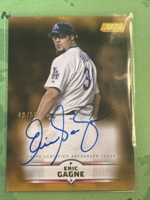 2025 Topps Stadium Club Eric Gagne On-Card Auto Gold Los Angeles Dodgers 07/50