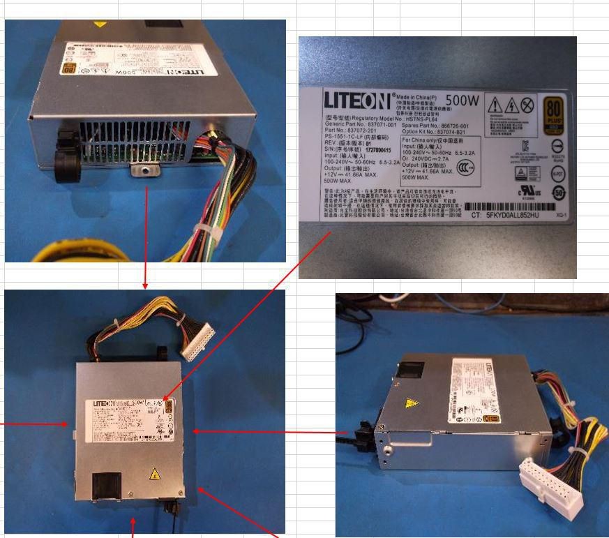 Hewlett Packard Enterprise 866726-001 SPS-PS. 1U 12V 500W NOAUX HE-P