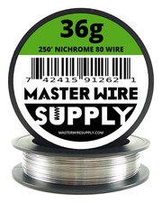 Nichrome 80 - 250ft - 36 Gauge Wire 36g - 0.127mm - 0.005in - Master Wire Supply