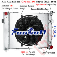 Aluminum Radiator Shroud Fan For 1993-97 Jeep Grand Cherokee 5.2l V8 Hot