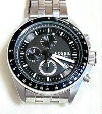 Orologio Uomo FOSSIL Stick Cronografo Quadrante Nero Argento