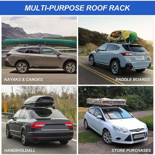 105CM/41.3" Lockable No Rails Anti Theft Car Roof Bars Rack Bar Luggage Carrier - Picture 7 of 7
