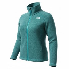 North Face Teal Full Zip Fleece Jacket Cozy Warm Girls LG Outdoor School Travel