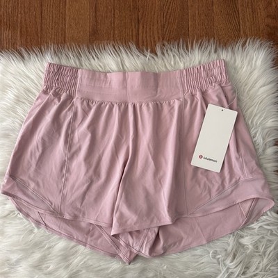 Lululemon Hotty Hot High Rise Shorts Women s Size 12 Pink Haze 4  Lined Run NWT