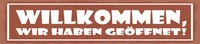 Blechschild 10X46 Cm Willkommen, Wir Haben GeöFfnet Deko Geschenk Schild