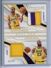 2024-25 Panini Immaculate LeBron James Bronny James Dual Relic Patch /99 Lakers