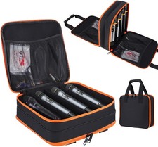 Microphone Case,Wireless Microphone Bag,Portable Storage Case,8 Slots Mic Car...