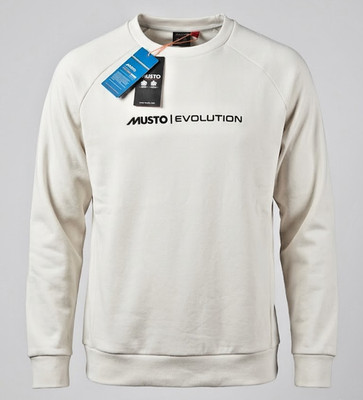 New Musto Evolution Tech Crew Sweatshirt Sailing Team White Size Sample