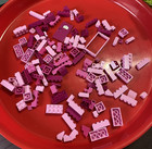 Lego lot of 132 various pieces in shades of pink — photo 1