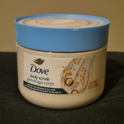 Dove Exfoliating Body Scrub Macadamia & Rice Milk 15 oz pH Balanced