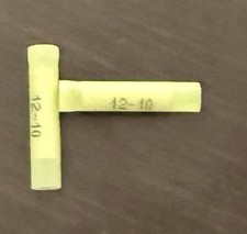10 Wire Butt Connectors Yellow NYLON 12-10 AWG Gauge Car Audio Terminals