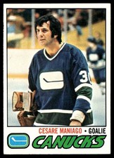 1977-78 Topps Hockey Card Cesare Maniago Vancouver Canucks #23 EX-MT