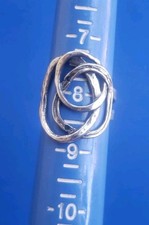 Vintage Signed Sterling Silver 925 Artisan Ring. Israel. Size 8.25