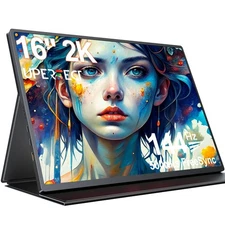 UPERFECT Portable Gaming Monitor 144Hz 16.1" 2K  Portable Monitor For Xbox PS5