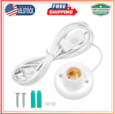 1 Pcs 9.84 Ft Light Socket with Cord E26/ E27 Light Bulb Socket with On/Off Swit
