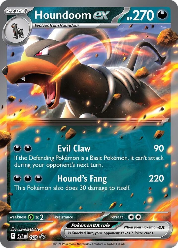 Pokemon - Houndoom ex - 103 Holo: Scarlet & Violet Promo