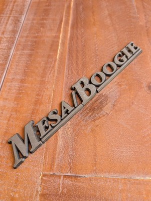 Mesa Boogie Logo Emblem Amplifier Badge 9.5'' Silver Vintage Great Condition!