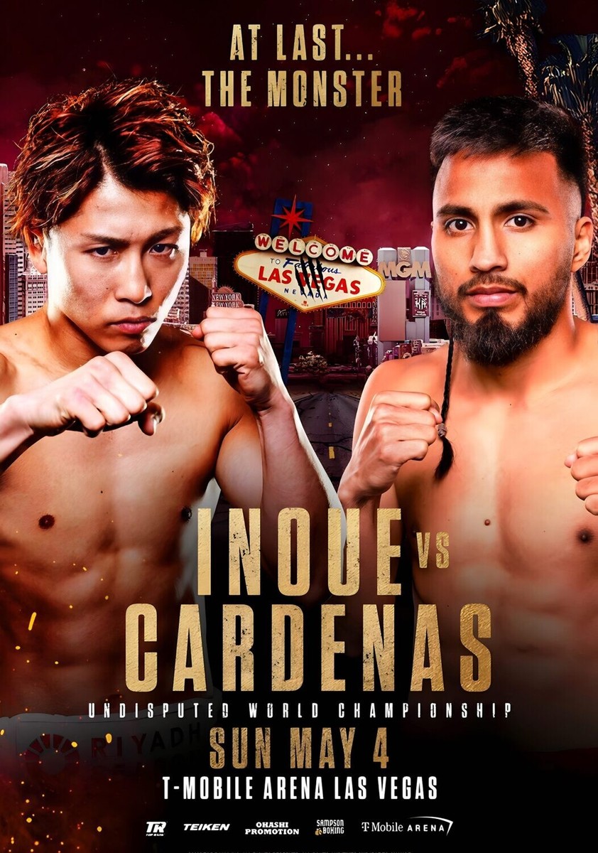 怪物 Tシャツ INOUe vs CARDENAS 05.04.25 Inoue vs. Cardenas Official Event T-Shirt – toprank.com/shop