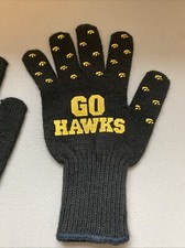 University Of Iowa 2 Pairs Gloves & Mittens Knitted Black Gold Football Winter