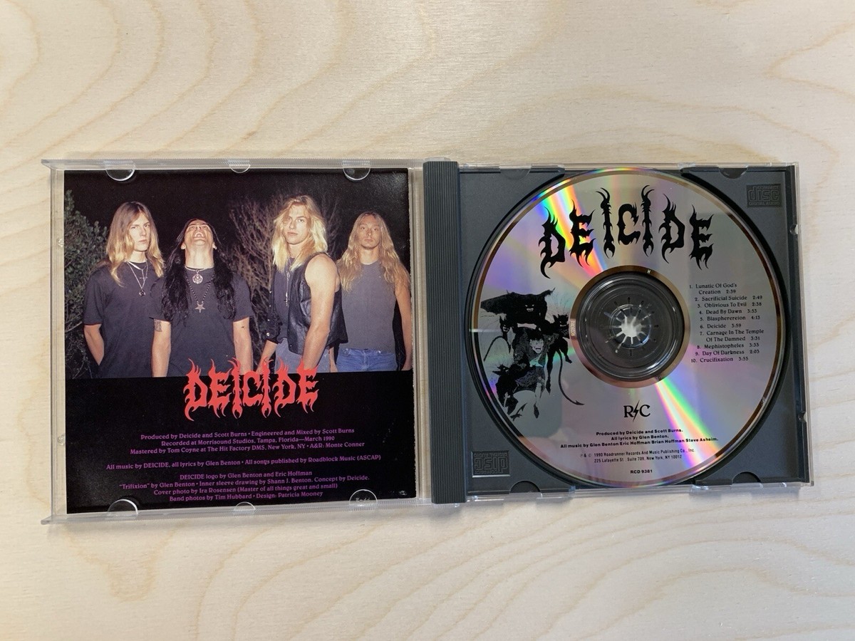 Deicide Self Titled Debut CD 1990 Roadrunner Records W/ Original